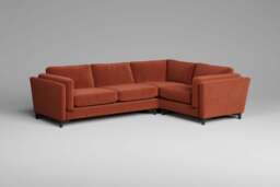 Fusion - Small Corner Sofa, Luxe Woven Velvet / Paprika - thumbnail 4