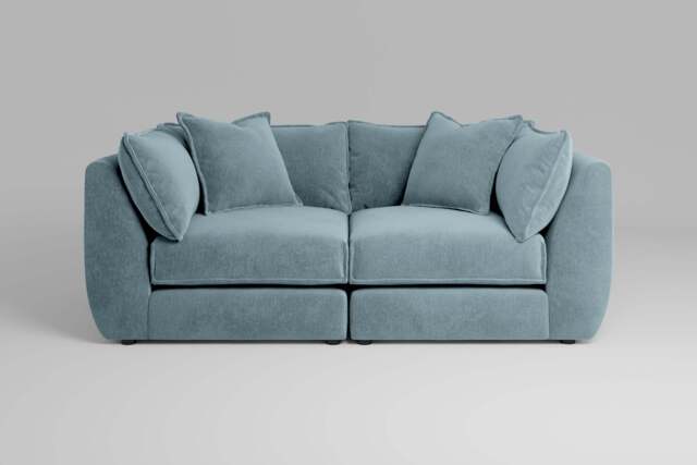 Utopia - 2 Piece - Rearrangeable Modular Sofa, Cotton Blend / Topaz / Casual Trim - image 1