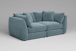 Utopia - 2 Piece - Rearrangeable Modular Sofa, Cotton Blend / Topaz / Casual Trim - thumbnail 4