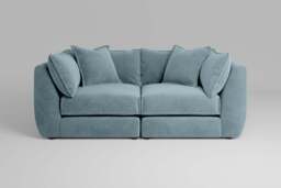 Utopia - 2 Piece - Rearrangeable Modular Sofa, Cotton Blend / Topaz / Casual Trim - thumbnail 1
