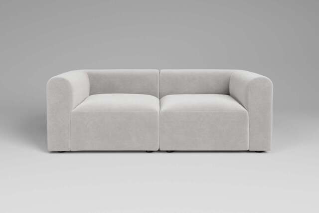 Aura - 2 Piece - Rearrangeable Modular Sofa, Brushed Wool Feel / Whisper - image 1