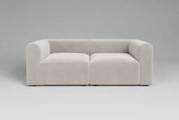 Aura - 2 Piece - Rearrangeable Modular Sofa, Brushed Wool Feel / Whisper - thumbnail 1