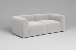 Aura - 2 Piece - Rearrangeable Modular Sofa, Brushed Wool Feel / Whisper - thumbnail 3