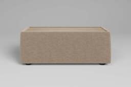 Utopia - Side Table - Rearrangeable Modular Sofa, Walnut / Plush Chenille / Cashmere - thumbnail 2