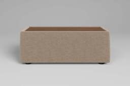 Utopia - Side Table - Rearrangeable Modular Sofa, Walnut / Plush Chenille / Cashmere