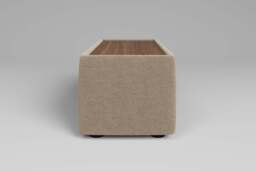 Utopia - Side Table - Rearrangeable Modular Sofa, Walnut / Plush Chenille / Cashmere - thumbnail 4