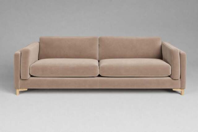 Fusion - 4.5 Seater Sofa, Soft Touch Velvet / Soft Mink