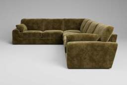 7th Heaven Maxi - Extra Large Corner Sofa, Soft Woven Chenille / Olive - thumbnail 1