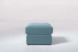 Tranquil - Small Storage Stool, Soft Touch Velvet / Sea Green