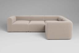 Aura - 4 Piece - Rearrangeable Modular Sofa, Basket Weave / Sand