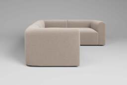 Aura - 4 Piece - Rearrangeable Modular Sofa, Basket Weave / Sand - thumbnail 2