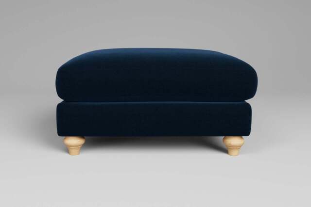 Daydream - Footstool (Large), Soft Touch Velvet / Royal Blue - image 1