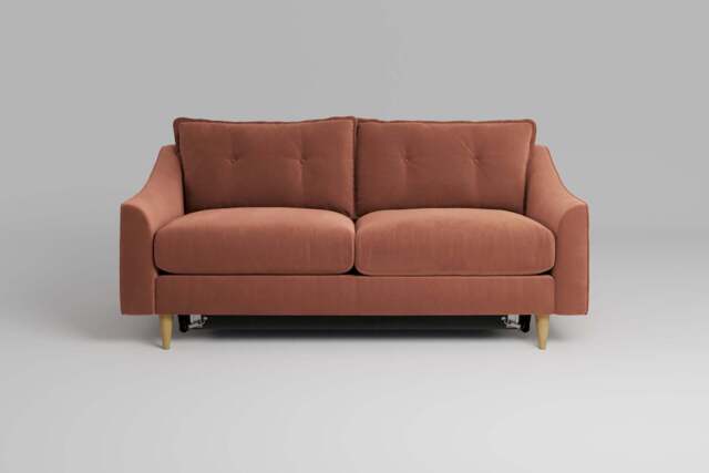 hush - 3 Seater Sofa Bed, Soft Touch Velvet / Cinnamon - image 1