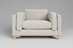 Fusion - Large Chair, Luxe Woven Velvet / Snow - thumbnail 1