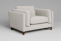 Fusion - Large Chair, Luxe Woven Velvet / Snow - thumbnail 3