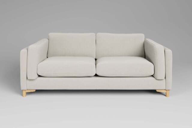 Fusion - 3 Seater Sofa, Luxe Woven Velvet / Snow - image 1