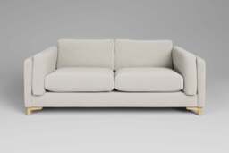 Fusion - 3 Seater Sofa, Luxe Woven Velvet / Snow - thumbnail 1