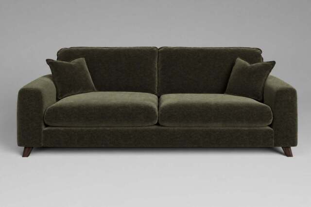 Serenity - 4.5 Seater Sofa, Plush Chenille / Woodland Green