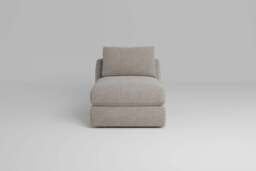 Zen - Armless Piece, Boucle / Mink / Full-Width Back Cushions - thumbnail 2