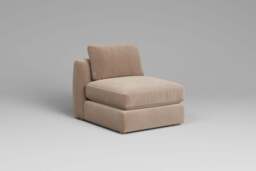 Zen - Armless Piece, Boucle / Mink / Full-Width Back Cushions - thumbnail 6