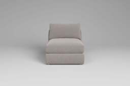 Zen - Armless Piece, Boucle / Mink / Full-Width Back Cushions