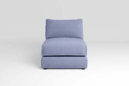 Utopia - Armless - Rearrangeable Modular Sofa, Brushed Wool Feel / Denim / Tailored Trim - thumbnail 3