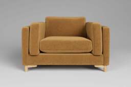 Fusion - Large Chair, Luxe Woven Velvet / Old Gold