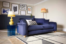 Outlet - Serenity - 3 Seater Sofa - Soft Touch Velvet Midnight Blue - thumbnail 4