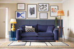 Outlet - Serenity - 3 Seater Sofa - Soft Touch Velvet Midnight Blue - thumbnail 2
