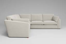 Muse - Large Corner Sofa, Luxe Woven Velvet / Snow - thumbnail 2