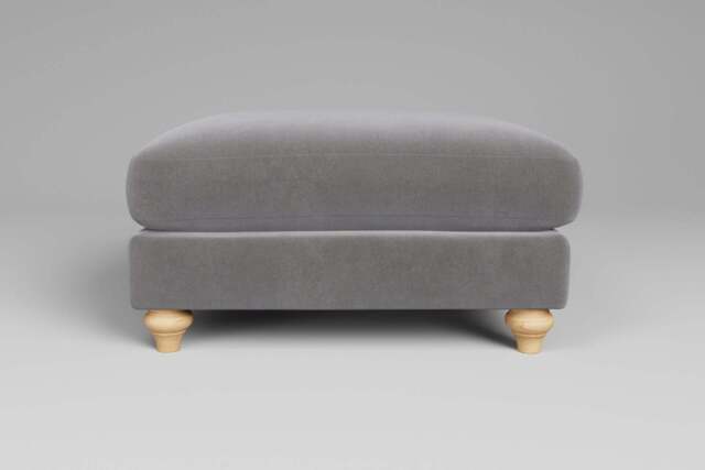 Daydream - Footstool (Large), Brushed Wool Feel / Pewter - image 1