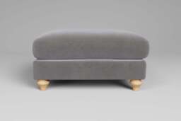 Daydream - Footstool (Large), Brushed Wool Feel / Pewter