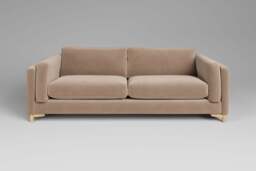 Fusion - 4 Seater Sofa, Soft Touch Velvet / Soft Mink