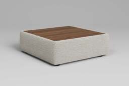 Utopia - Coffee Table - Rearrangeable Modular Sofa, Walnut / Boucle / Ivory - thumbnail 3