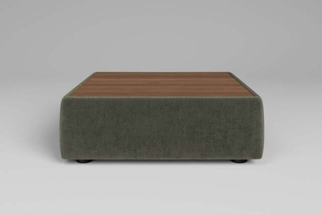 Utopia - Coffee Table - Rearrangeable Modular Sofa, Walnut / Luxe Woven Velvet / Pine - image 1