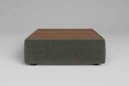 Utopia - Coffee Table - Rearrangeable Modular Sofa, Walnut / Luxe Woven Velvet / Pine - thumbnail 1