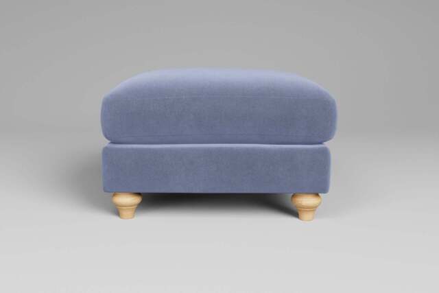 Daydream - Footstool (Medium), Brushed Wool Feel / Denim - image 1