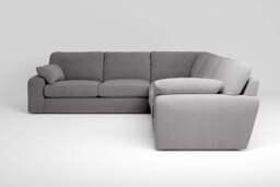 7th Heaven Maxi - Large Corner Sofa, Brushed Wool Feel / Pewter
