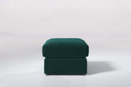 Fusion - Small Storage Stool, Soft Touch Velvet / Bottle Green