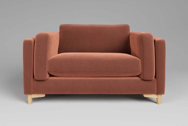 Fusion - Loveseat, Soft Touch Velvet / Cinnamon - image 1