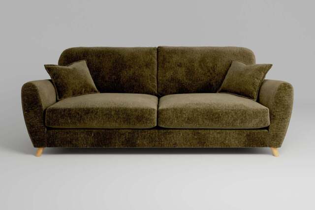 Cloud Nine - 4 Seater Sofa, Soft Woven Chenille / Olive - image 1