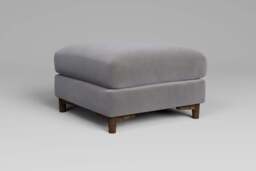 Fusion - Footstool (Medium), Brushed Wool Feel / Pewter - thumbnail 3