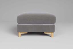 Fusion - Footstool (Medium), Brushed Wool Feel / Pewter - thumbnail 1