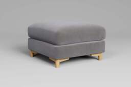 Fusion - Footstool (Medium), Brushed Wool Feel / Pewter - thumbnail 2