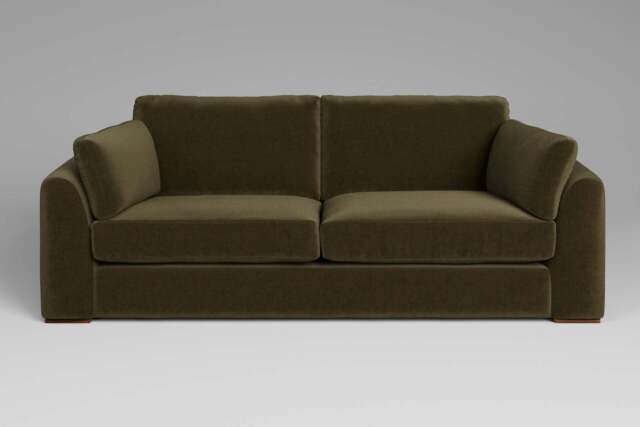 Muse - 4 Seater Sofa, Luxe Woven Velvet / Forest Green