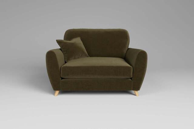 Cloud Nine - Loveseat, Luxe Woven Velvet / Forest Green