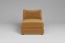 Utopia - Armless - Rearrangeable Modular Sofa, Luxe Woven Velvet / Old Gold / Casual Trim