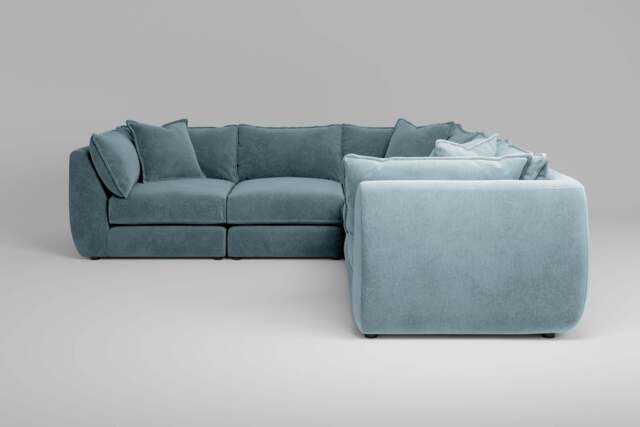 Utopia - 5 Piece - Rearrangeable Modular Sofa, Cotton Blend / Topaz / Casual Trim - image 1