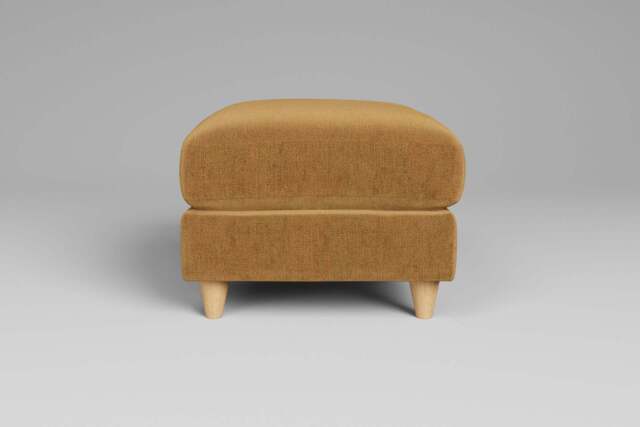 Cloud Nine - Footstool (Small), Luxe Woven Velvet / Old Gold