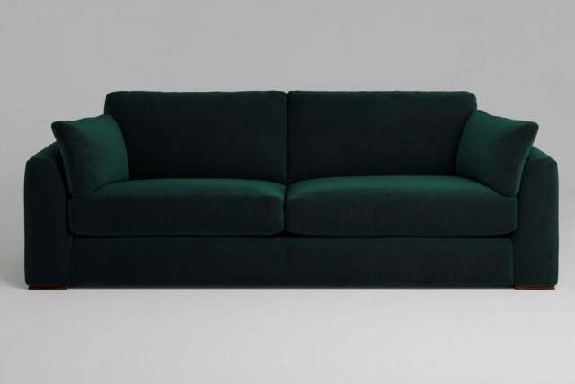 Muse - 4.5 Seater Sofa, Soft Touch Velvet / Bottle Green